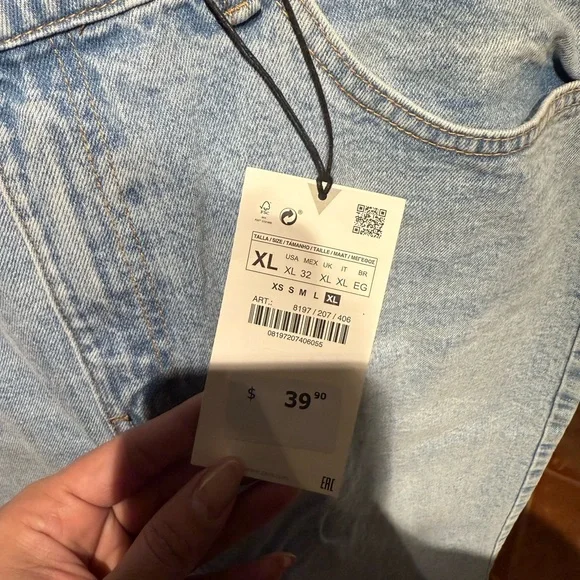 Zara Blue Knee-Length Pencil Skirt - Picture 3 of 4